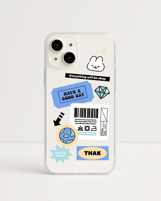 Affirmation Doodle Clear Case