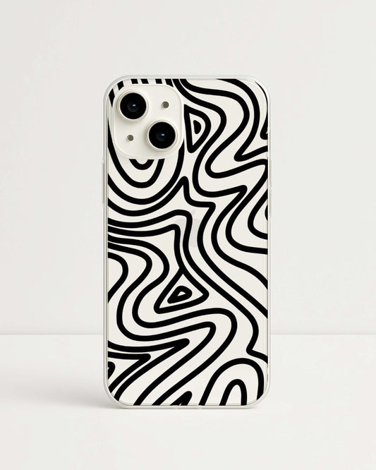 Hypnotic Lines Clear Case