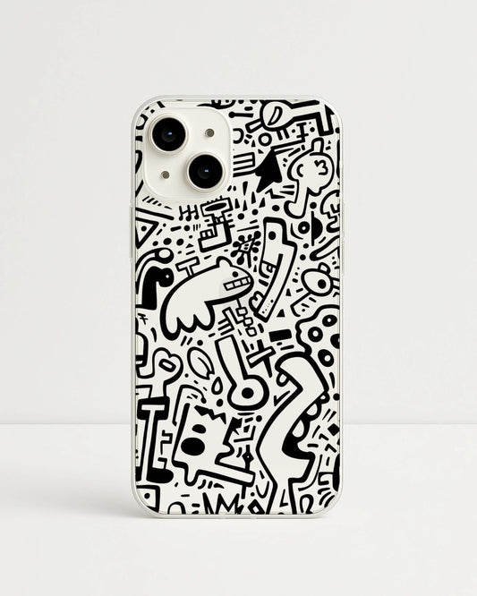 Sketchy Lines Clear Case