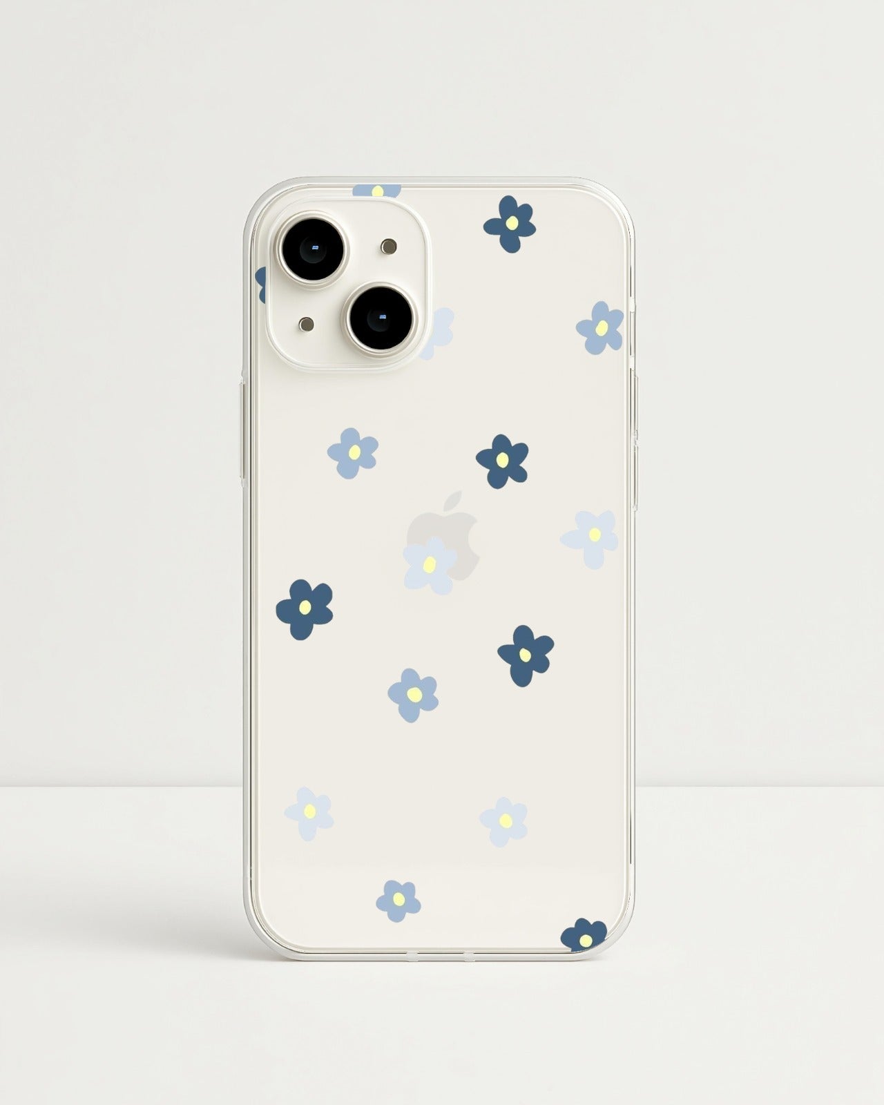 Blue Blooms Clear Case