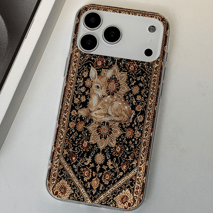 Cute Deer & Persian Carpet 2D Printed Transparent TPU Phone Case