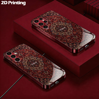 Luxury Persian Carpet Design 2D Printed Glass Back Phone Case