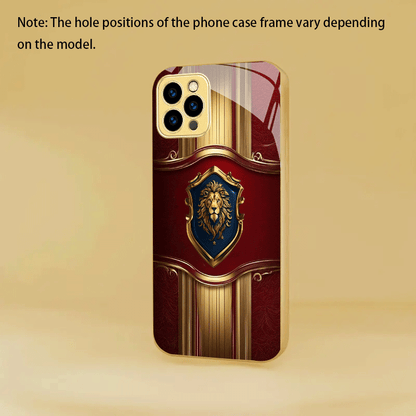 Luxury Royal Lion Shield Designer Printed Mobile Back Cover Case for iPhone & Android