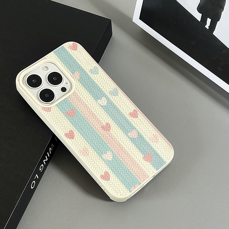 Pastel Knitted Pattern Phone Case