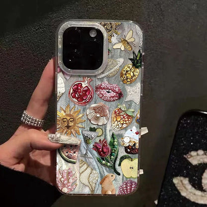 Luxury 3D Printed Designer Phone Case | Aesthetic Transparent Mobile Cover with Premium Art Design