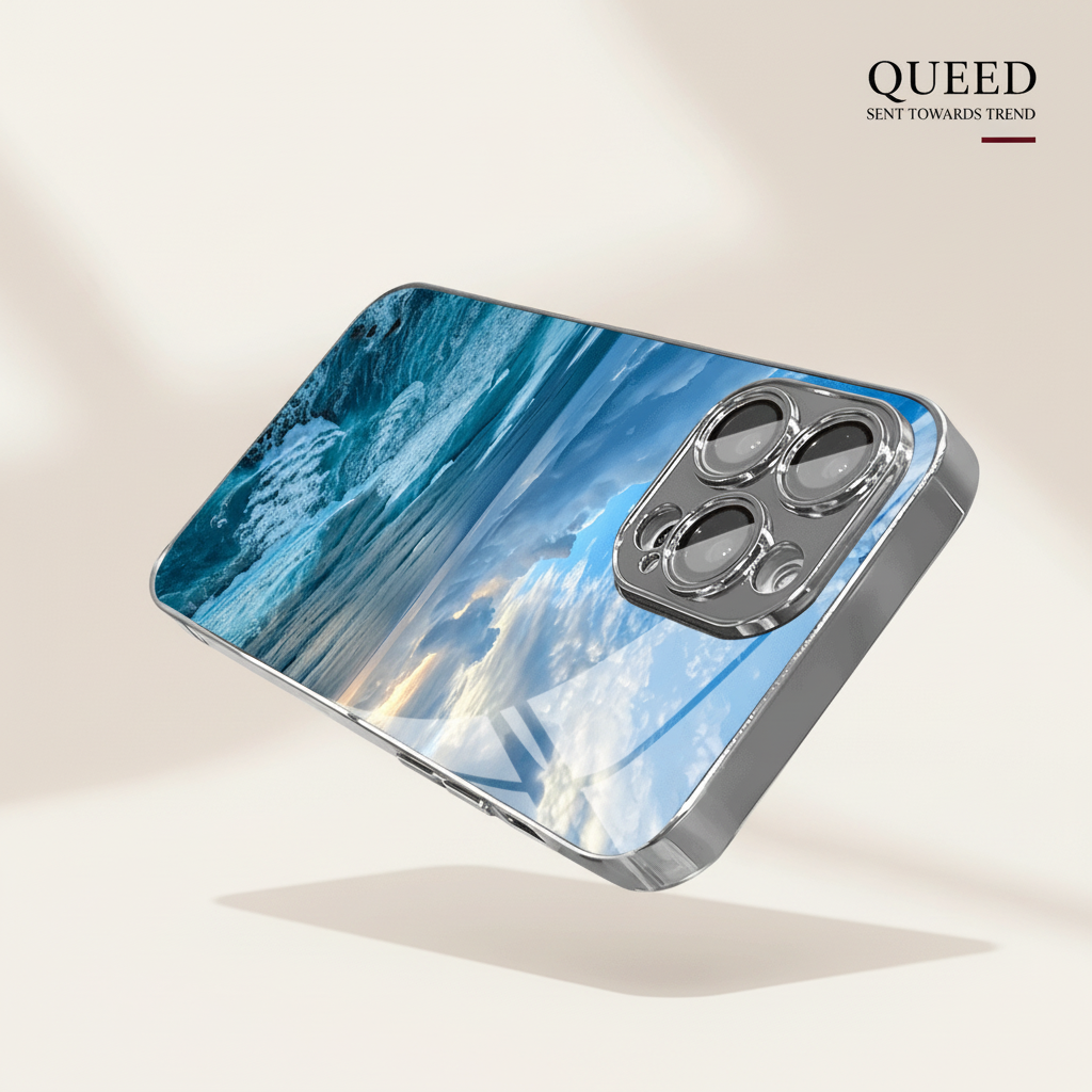 Ocean Waves & Cloudy Sky Phone Case – Blue Sea Coastal Aesthetic Premium Protective Cover