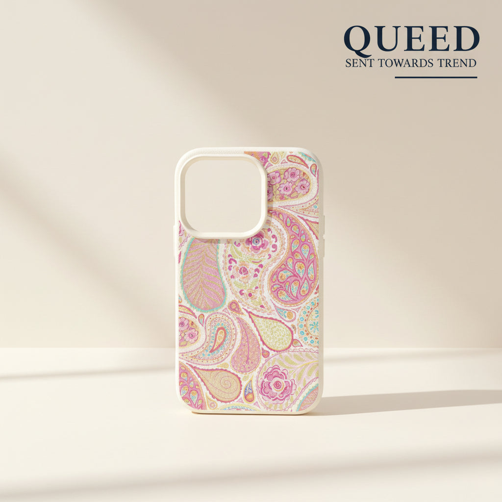 Blush Paisley Garden Phone Case | Pink Beige Vintage Floral Paisley Aesthetic Cover