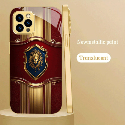Luxury Royal Lion Shield Designer Printed Mobile Back Cover Case for iPhone & Android