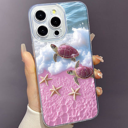 Clear Transparent Protective Cover with Cute Sea Turtle Design |