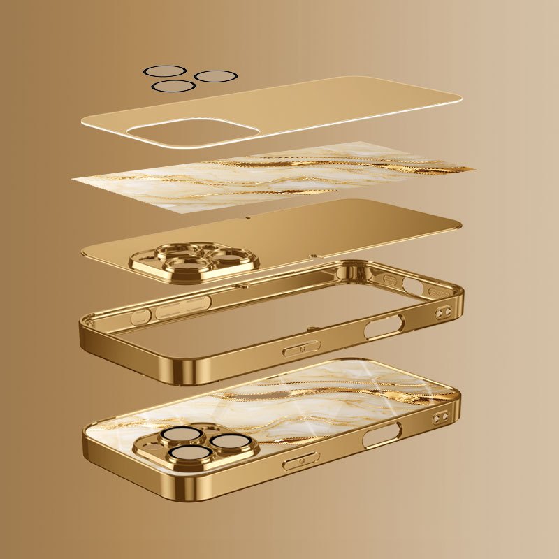 Premium Golden Marble Mobile Cover