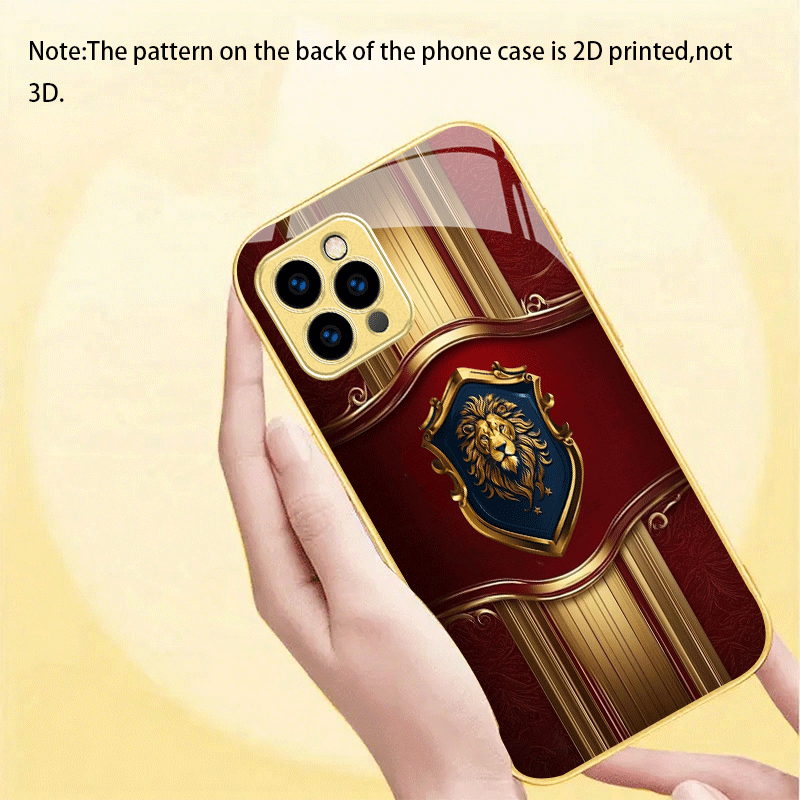 Luxury Royal Lion Shield Designer Printed Mobile Back Cover Case for iPhone & Android