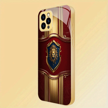 Luxury Royal Lion Shield Designer Printed Mobile Back Cover Case for iPhone & Android